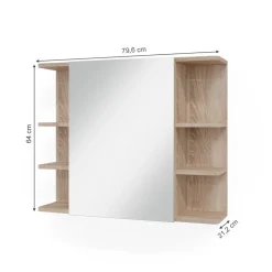 Badspiegelschrank Fynn Sonoma 79.6 x 64 cm Vicco