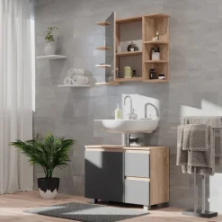 Badspiegelschrank Fynn Sonoma 79.6 x 64 cm Vicco