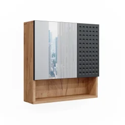 Badspiegelschrank Irma Anthrazit gepunktet 54 x 55 cm Vicco