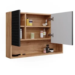 Badspiegelschrank Irma Anthrazit gepunktet 80.1 x 55 cm Vicco