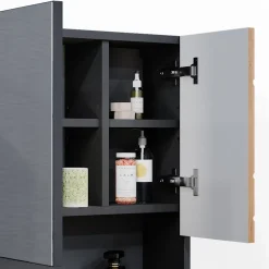 Badspiegelschrank Irma Goldkraft Eiche/Anthrazit 54 x 55 cm Vicco