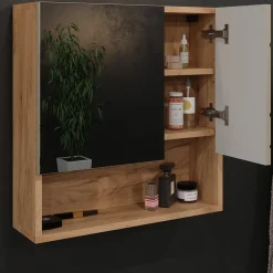 Badspiegelschrank Irma Goldkraft Eiche 54 x 55 cm Vicco