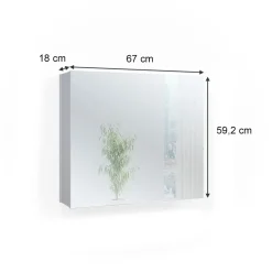 Badspiegelschrank Kate Weiß 67 x 59.2 cm Vicco