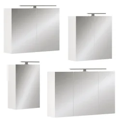 Badspiegelschrank Lavio Weiß 40 x 60 cm mit LED-Beleuchtung Vicco