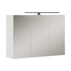 Badspiegelschrank Lavio Weiß 90 x 60 cm mit LED-Beleuchtung Vicco