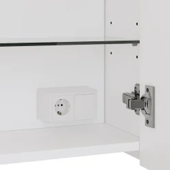 Badspiegelschrank Lavio Weiß 80 x 60 cm mit LED-Beleuchtung Vicco