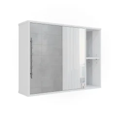 Badspiegelschrank Leano Weiß 80 x 60 cm Vicco