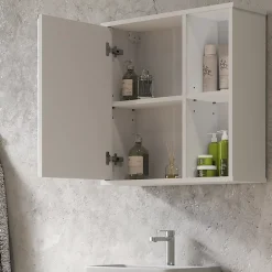 Badspiegelschrank Leano Weiß 60 x 60 cm Vicco