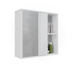 Badspiegelschrank Leano Weiß 60 x 60 cm Vicco