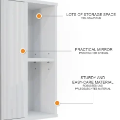 Badspiegelschrank Leano Weiß 60 x 60 cm Vicco