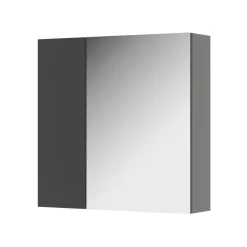 Badspiegelschrank Leopold Anthrazit 60 x 59.2 cm Mit Regalböden und 1 Spiegeltür Vicco