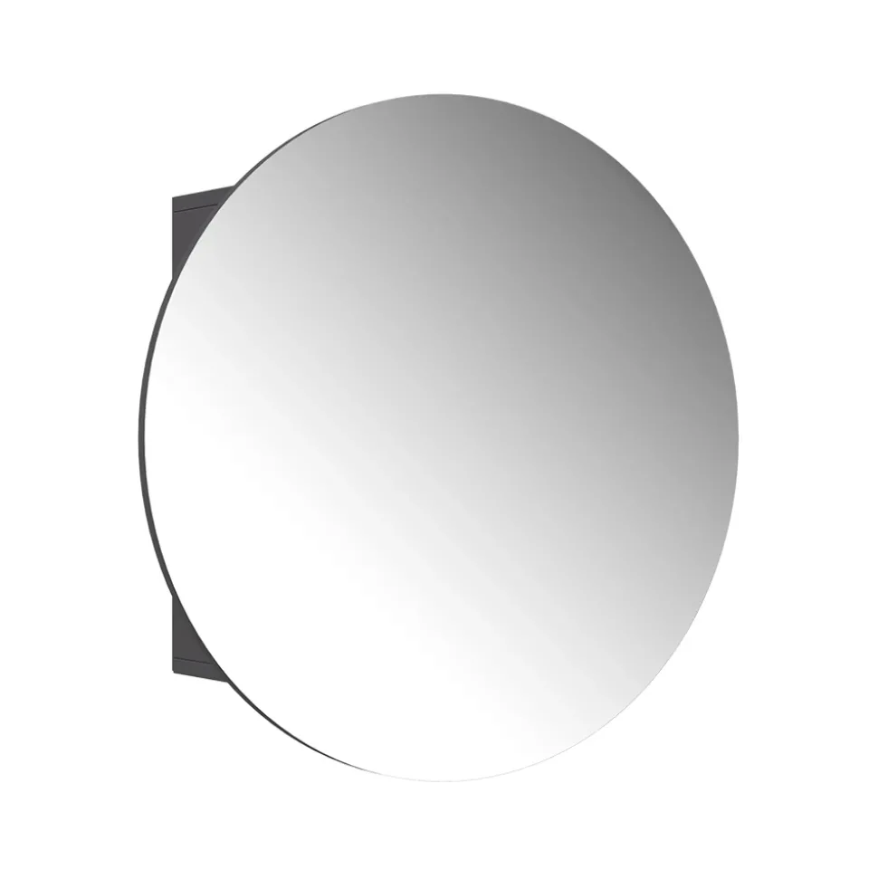 Badspiegelschrank Loki Anthrazit 70 x 70 cm mit 2 Fächern Vicco