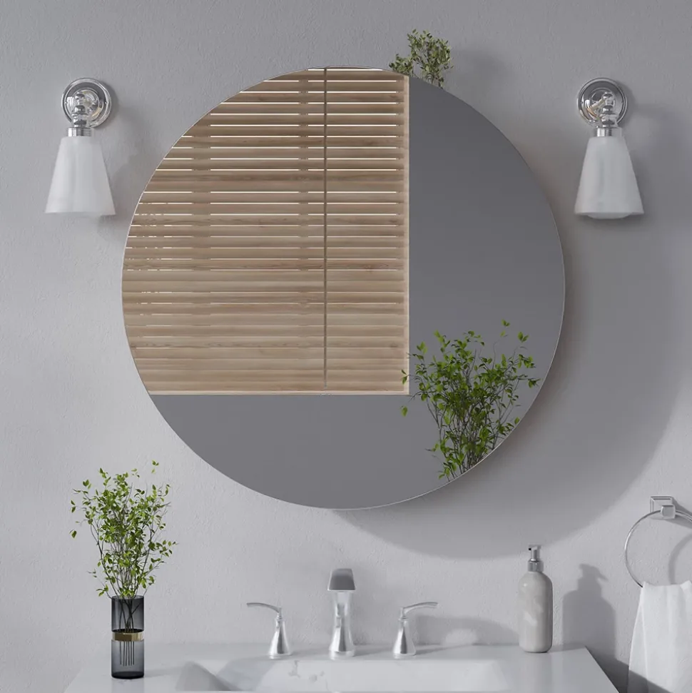 Badspiegelschrank Loki Anthrazit 70 x 70 cm mit 2 Fächern Vicco