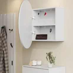 Badspiegelschrank Loki Weiß 60 x 60 cm mit 2 Fächern Vicco