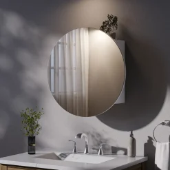 Badspiegelschrank Loki Weiß 60 x 60 cm mit 2 Fächern Vicco