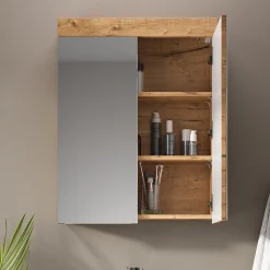 Badspiegelschrank Luna Eiche Wotan 60 x 77 cm Vicco