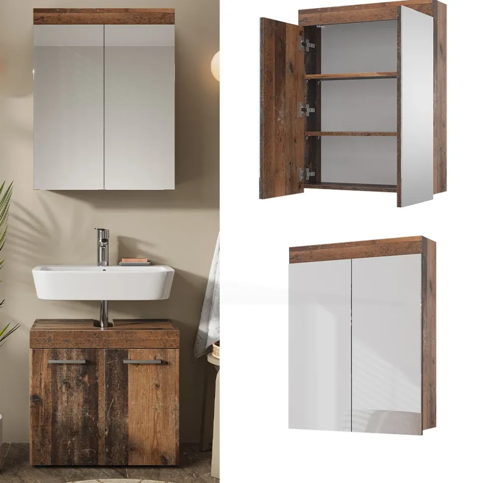 Badspiegelschrank Luna Oldstyle 60 x 77 cm Vicco