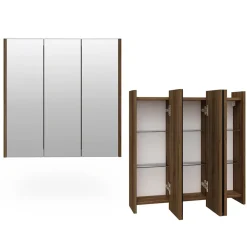 Badspiegelschrank Majest Anthrazit Hochglanz 67.4 x 68 cm Vicco