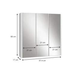 Badspiegelschrank Majest Weiß 67.4 x 68 cm Vicco