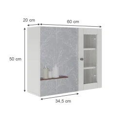 Badspiegelschrank Malte Weiß 60 x 50 cm mit Spiegel Vicco