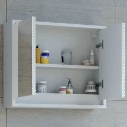 Badspiegelschrank Mila Weiß 55 x 45 cm Vicco