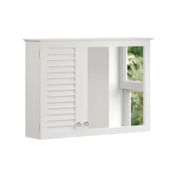 Badspiegelschrank Riad Weiß 68 x 48 cm mit 2 Türen Vicco