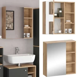 Badspiegelschrank Senyo Anthrazit 62 x 64 cm Vicco