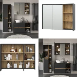 Badspiegelschrank Viola Artisan-Eiche 100 x 75 cm Vicco