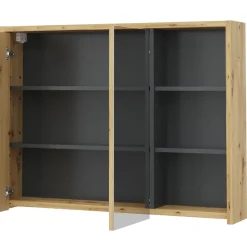 Badspiegelschrank Viola Eiche/Anthrazit 100 x 75 cm Vicco