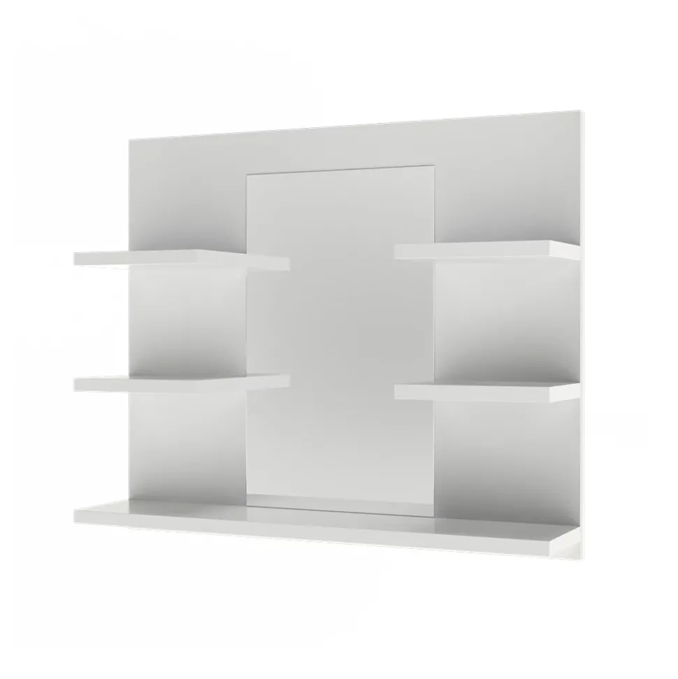 Badspiegelschrank Wilbur Weiß 58.8 x 50 cm mit Regalen Vicco