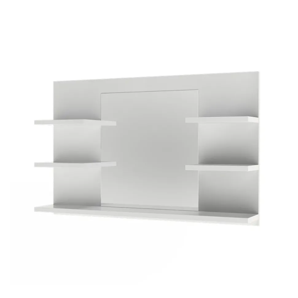 Badspiegelschrank Wilbur Weiß 78 x 50 cm mit Regalen Vicco