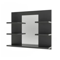 Badspiegelschrank Wilbur Anthrazit 58.8 x 50 cm mit Regalen Vicco