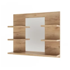 Badspiegelschrank Wilbur Goldkraft Eiche 58.8 x 50 cm mit Regalen Vicco