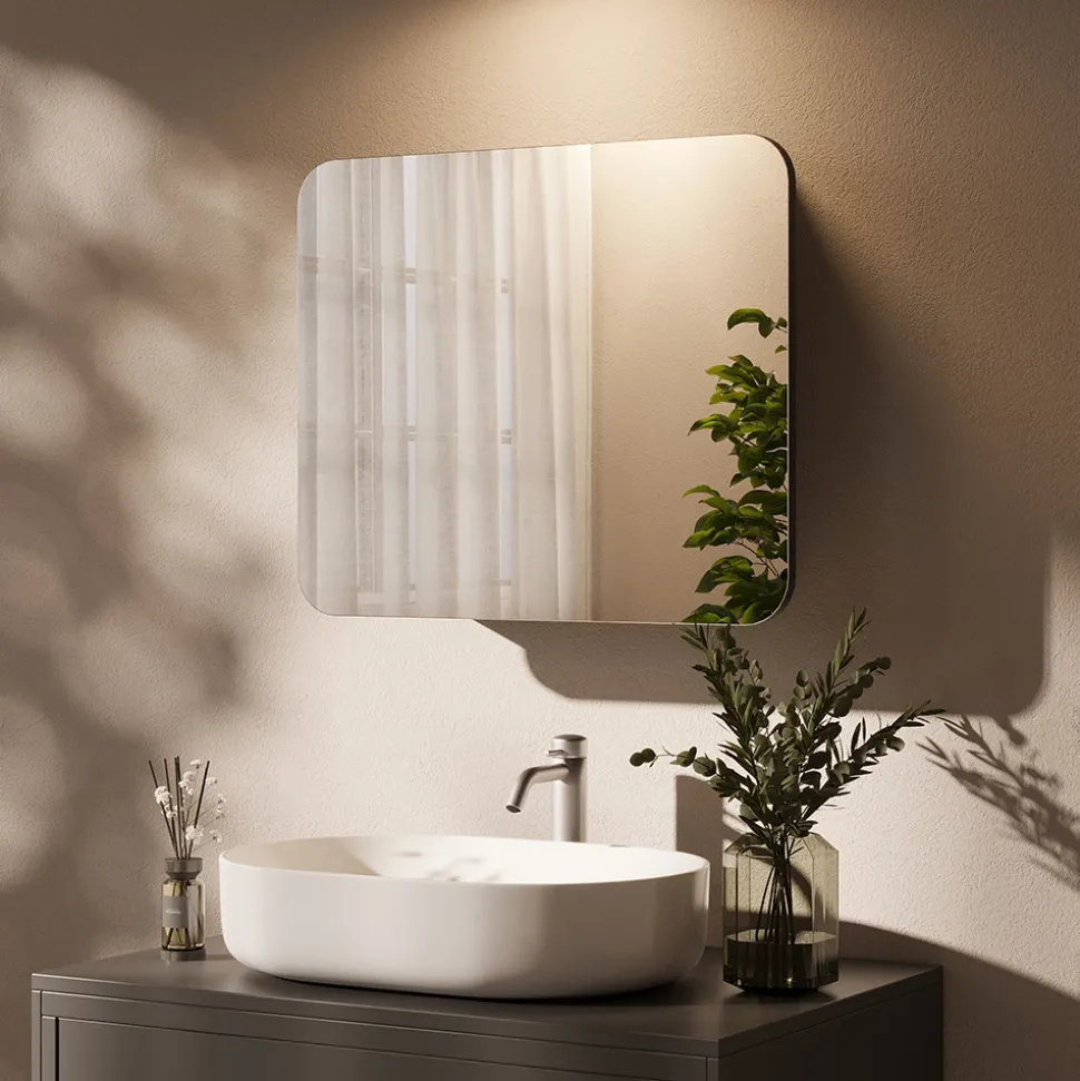 Badspiegelschrank Zino Anthrazit 60 x 50 cm mit Regalen Vicco