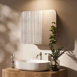 Badspiegelschrank Zino Goldkraft Eiche 60 x 50 cm mit Regalen Vicco