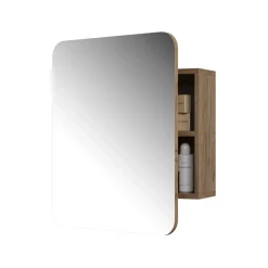 Badspiegelschrank Zino Goldkraft Eiche 60 x 50 cm mit Regalen Vicco