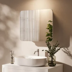 Badspiegelschrank Zino Weiß 60 x 50 cm mit Regalen Vicco