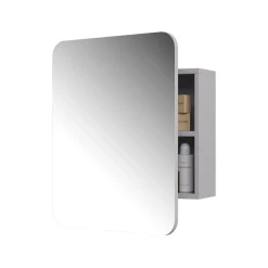 Badspiegelschrank Zino Weiß 60 x 50 cm mit Regalen Vicco