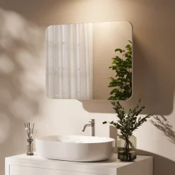 Badspiegelschrank Zino Weiß 65 x 50 cm mit Regalen Vicco