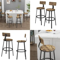 Barhocker Caracas Eiche rustikal 34 x 102 cm 2er Set Vicco