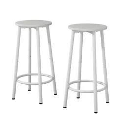 Barhocker Edmonton Weiß 31.5 x 64 cm 2 Teile Vicco