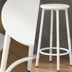 Barhocker Edmonton Weiß 31.5 x 64 cm 2 Teile Vicco