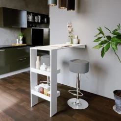 Barhocker 2er Set Grau 33 x 92 cm 2 Teilig Vicco