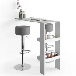 Barhocker 2er Set Grau 33 x 92 cm 2 Teilig Vicco