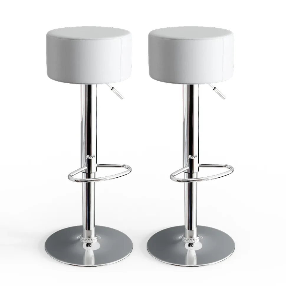 Barhocker 2er Set Weiß 33 x 92 cm 2 Teilig Vicco