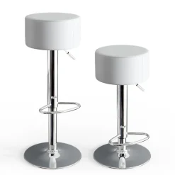 Barhocker 2er Set Weiß 33 x 92 cm 2 Teilig Vicco