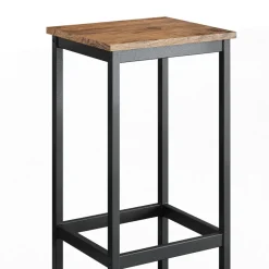 Barhocker 2er Set Fyrk Eiche rustikal 32 x 78 cm 2 Teile Vicco