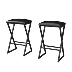 Barhocker Vault Schwarz 40 x 64 cm 2er Set Vicco