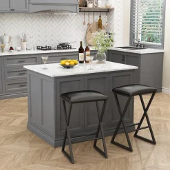 Barhocker Vault Schwarz 40 x 64 cm 2er Set Vicco