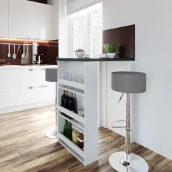 Bartisch Anthrazit/Weiß 57 x 80 cm Vicco